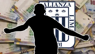Escudo de Alianza Lima y dinero en el fondo