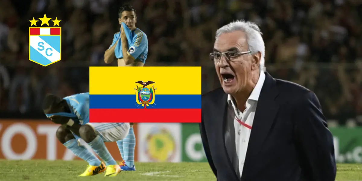 Ex jugadores de Sporting Cristal lamentándose, al lado Jorge Fossati colérico. FOTO: Redacción mulera
