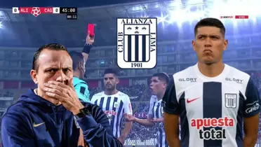 Expulsión a Jesús Castillo en el duelo vs Grau y Alejandro Restrepo observando la jugada