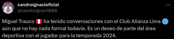 Alianza Lima quiere a Miguel Trauco 
