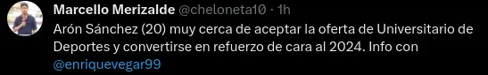 Arón Sánchez a nada de firmar con la U