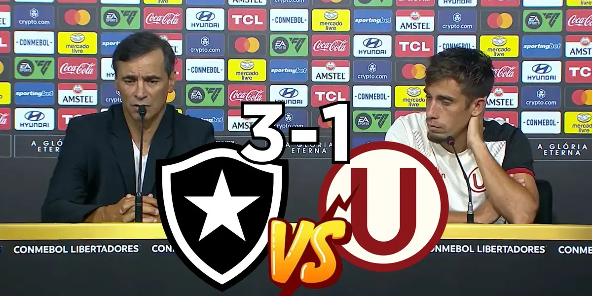 Fabián Bustos en conferencia de prensa junto a Martín Pérez Guedes