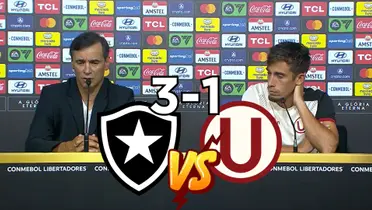 Fabián Bustos en conferencia de prensa junto a Martín Pérez Guedes