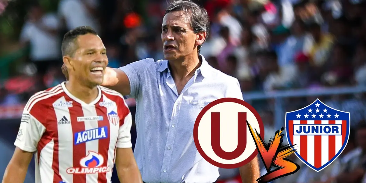 Fabián Bustos en zona técnica y Carlos Bacca sonriendo