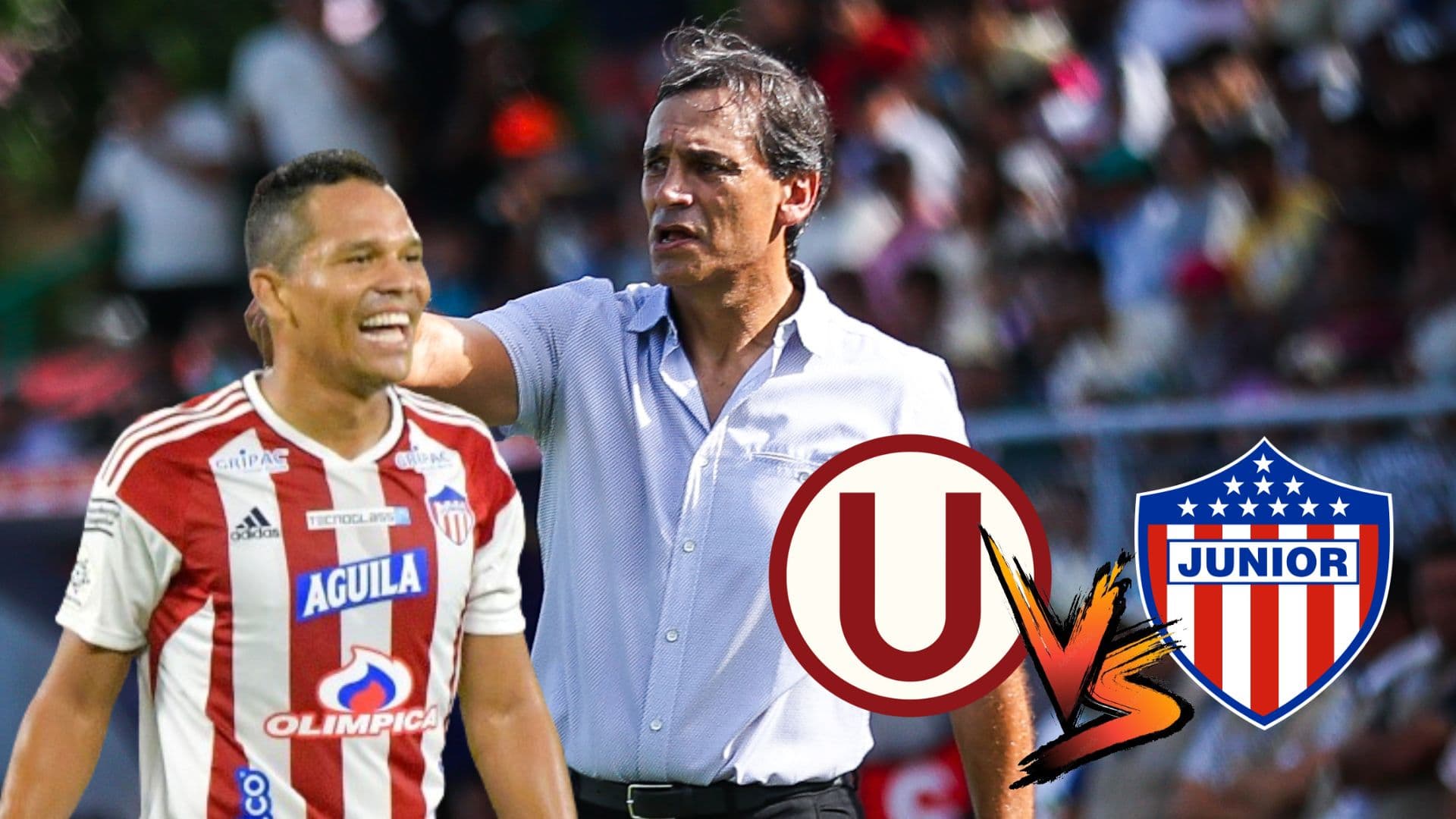 Fabián Bustos en zona técnica y Carlos Bacca sonriendo