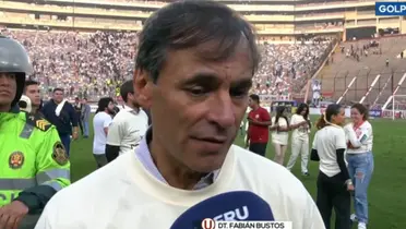 Fabián Bustos hablando con la prensa (Foto: Captura)