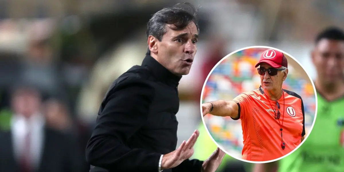 Fabián Bustos - Jorge Fossati (Foto: X de Universitario)