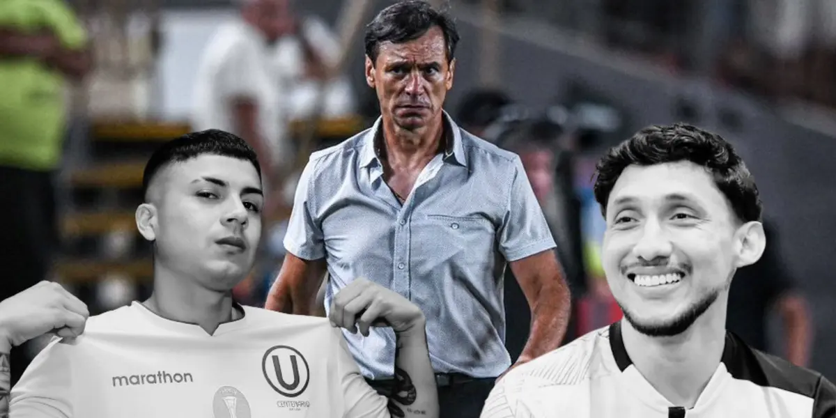 Fabián Bustos observando a Jairo Concha y a Christofer Gonzáles