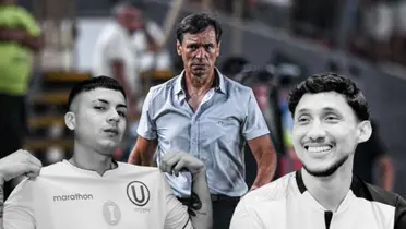 Fabián Bustos observando a Jairo Concha y a Christofer Gonzáles