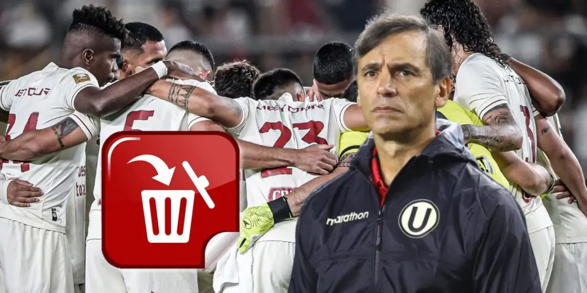 Fabián Bustos observando detenidamente a sus jugadores en Universitario de Deportes