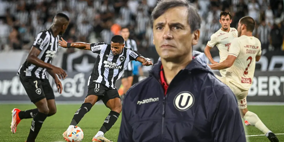 Fabián Bustos observando el encuentro de hoy entre Botafogo vs Universitario de Deportes