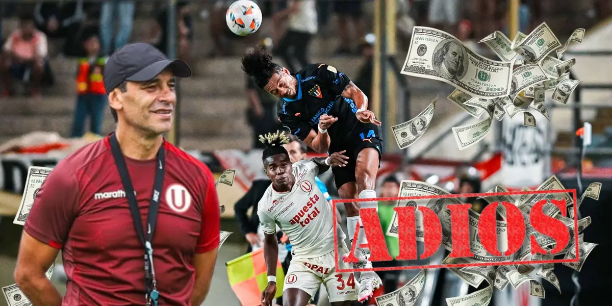 Fabián Bustos observando una jugada disputada en el duelo entre la ´U´ y Liga de Quito