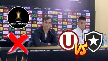 Fabián Bustos y Jorge Murrugarra en conferencia de prensa en el Estadio Monumental de Ate