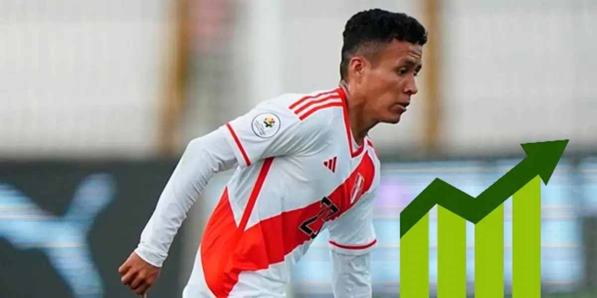 Franchesco Flores con la camiseta de la Selección Peruana.