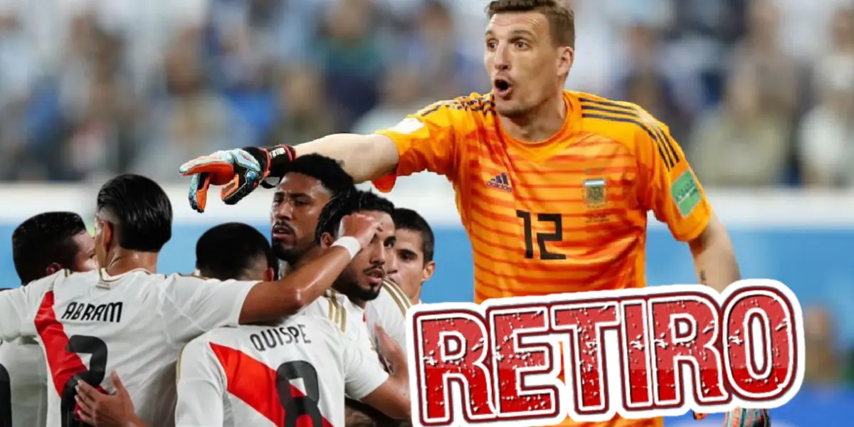 Franco Armani dando órdenes y la Selección Peruana festejando gol