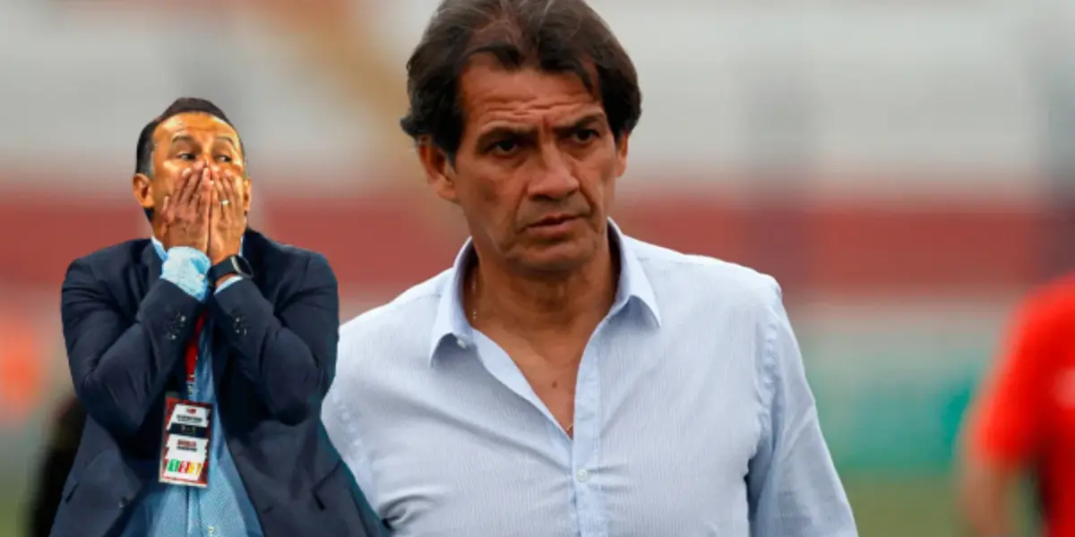 Franco Navarro serio y Juan Reynoso con cara de sorpresa