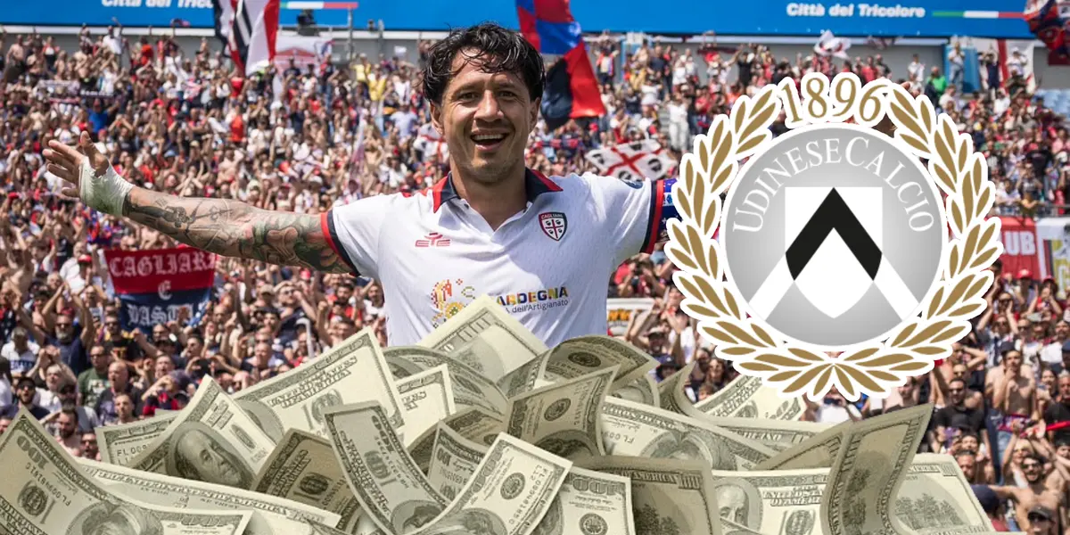 Gianluca Lapadula celebrando (Foto: Cagliari)