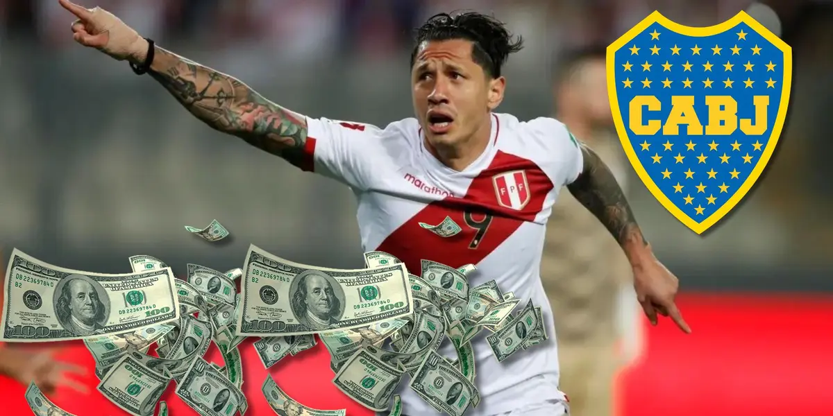 Gianluca Lapadula celebrando un gol con la Selección Peruana