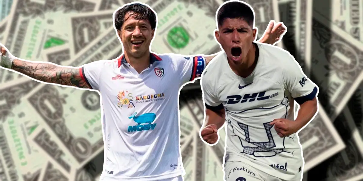 Gianluca Lapadula celebrando y Piero Quispe gritando