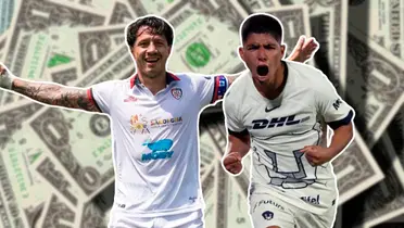 Gianluca Lapadula celebrando y Piero Quispe gritando