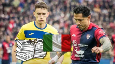 Gianluca Lapadula enfrentando a Verona el día de hoy en la Serie A