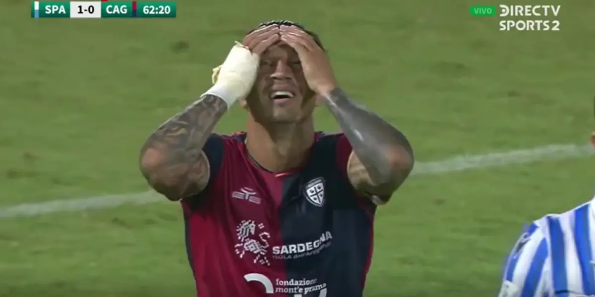 Gianluca Lapadula fue titular en el partido de ayer