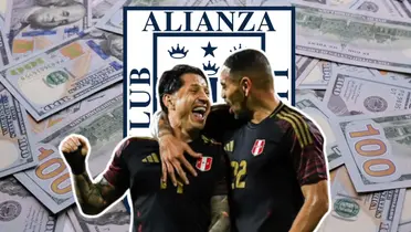 Gianluca Lapadula y Alexander Callens sonriendo