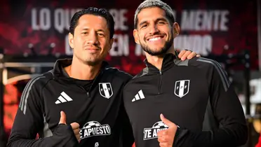 Gianluca Lapadula y Luis Abram (Foto: Selección Peruana).