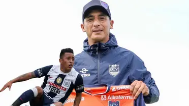 Guillermo Salas presentado en UCV y Christian Cueva en el suelo (Foto: César Vallejo)