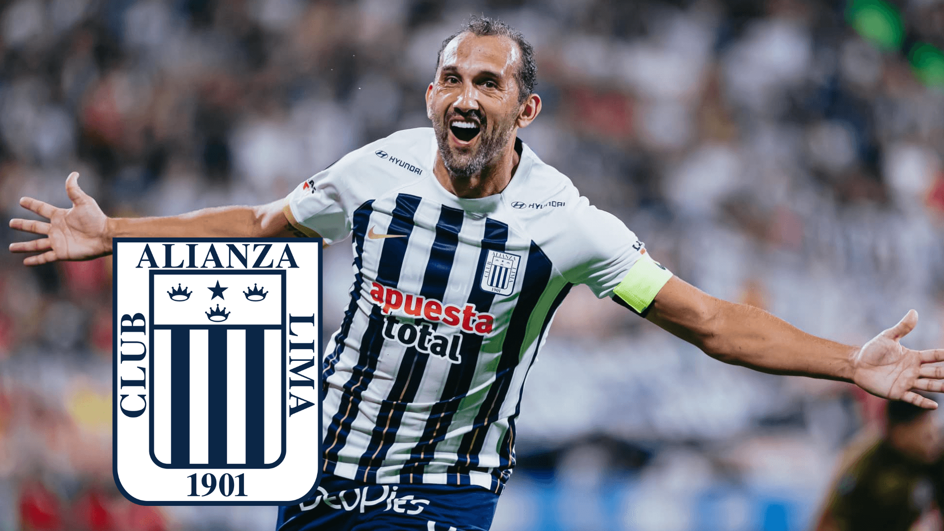 Hernán Barcos celebrando gol (Foto: Alianza Lima)