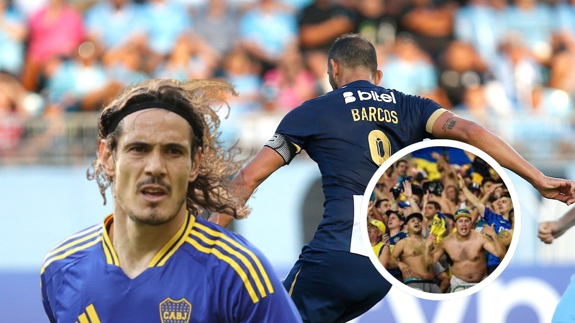 Hernán Barcos - Edinson Cavani (Foto: X)