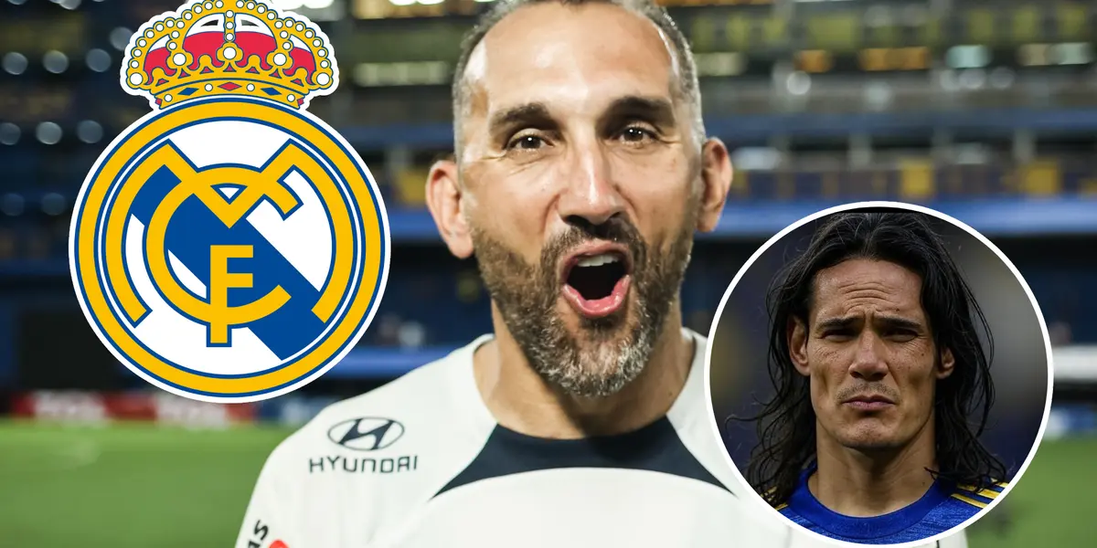 Hernán Barcos y Edinson Cavani (Foto: Conmebol Libertadores y Grok)