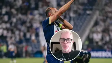 Hernán Barcos y Martín Liberman (Foto: Alianza Lima).