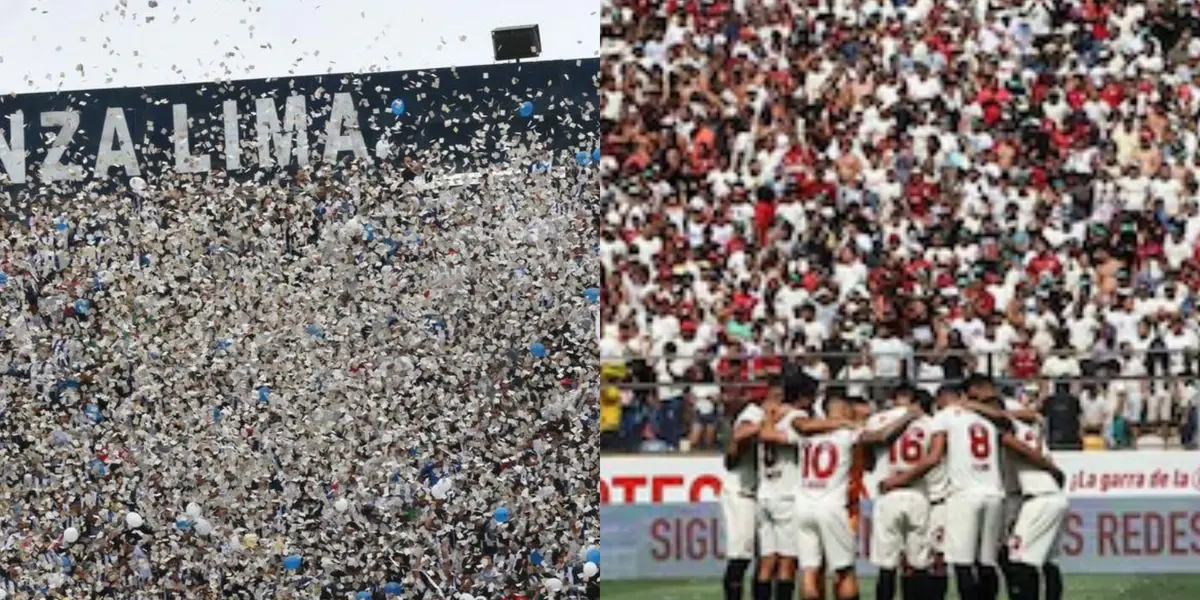 Hinchada de Alianza Lima y Universitario.