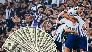 Hinchas de Alianza Lima gritando y los jugadores celebrando (Foto: Alianza Lima)