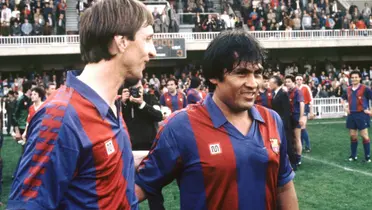 Hugo Sotil - Johan Cruyff (Foto: Infobae)