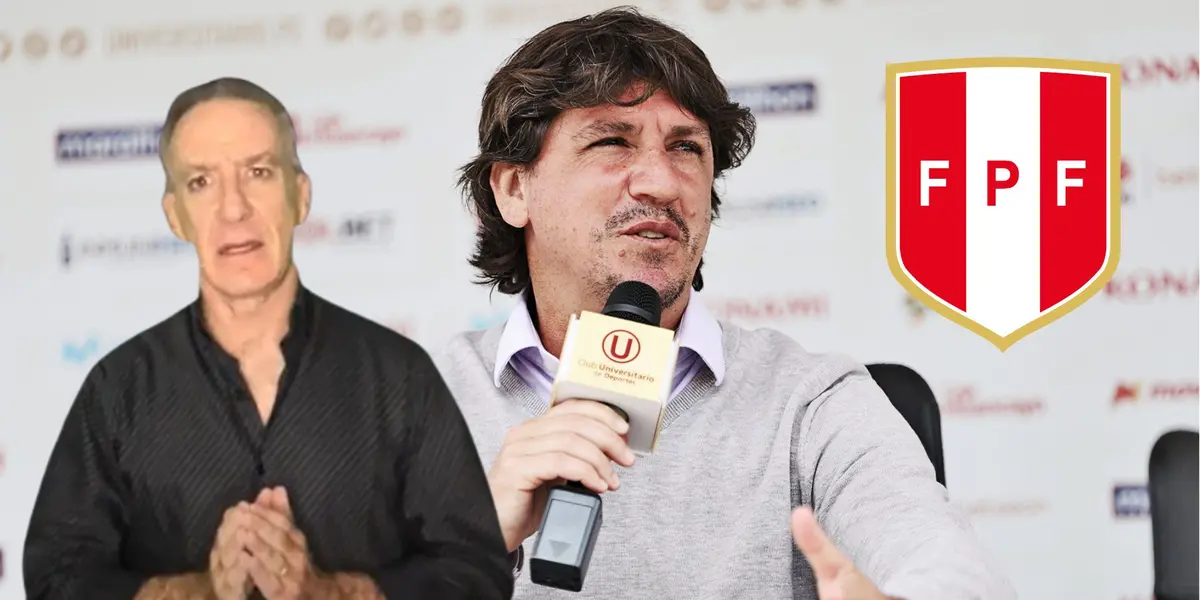 Jean Ferrari en conferencia de prensa y debajo Eddie Fleischman