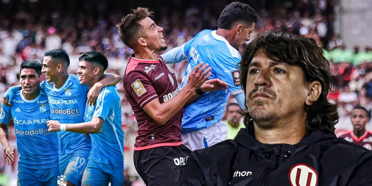 Jean Ferrari observando una jugada del duelo entre ADT vs U y al lado jugadores de Cristal