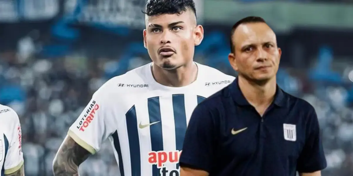 Jeriel De Santis con Alianza Lima y Alejandro Restrepo serio