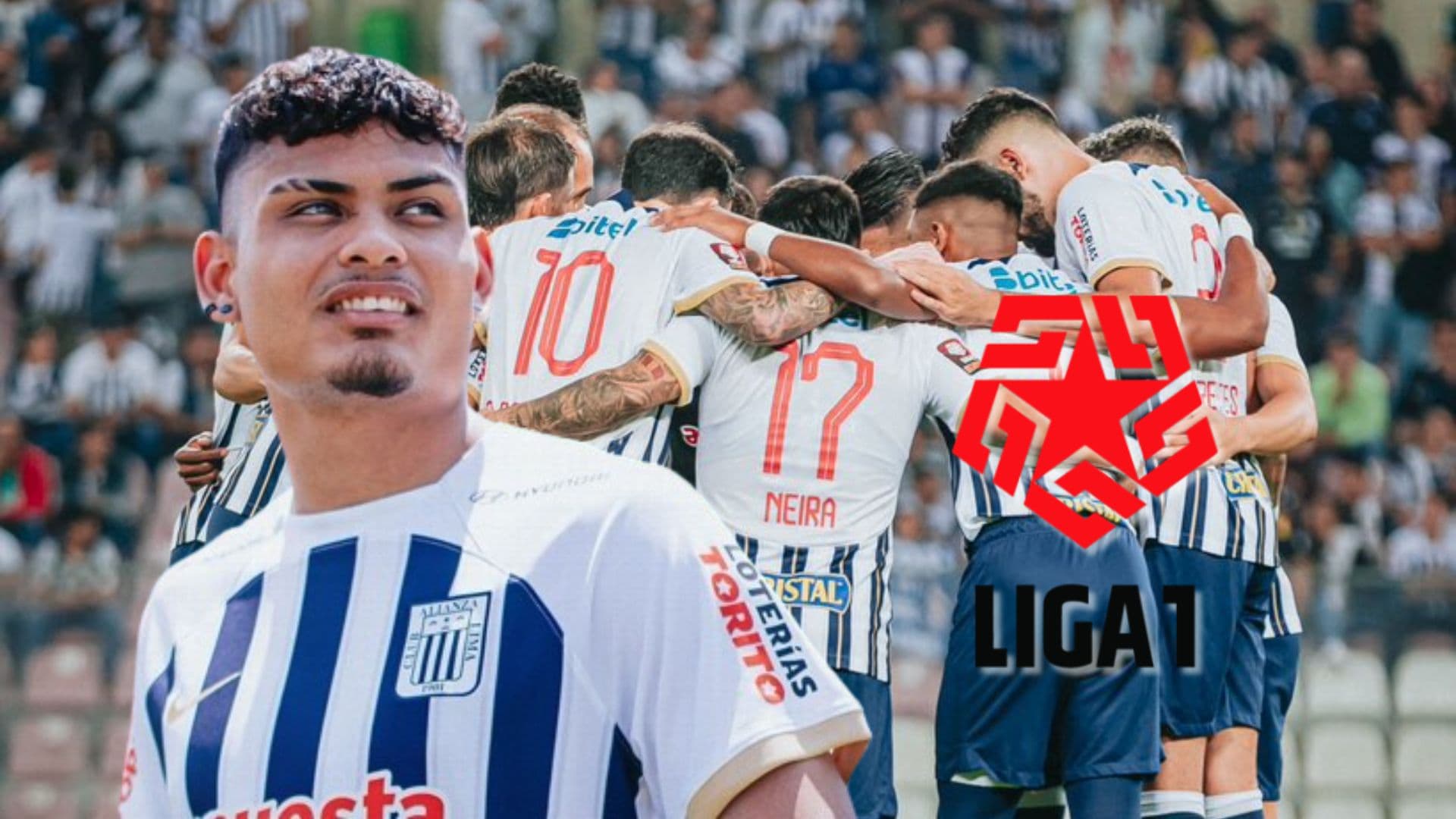 Jeriel De Santis observando a sus compañeros de Alianza Lima
