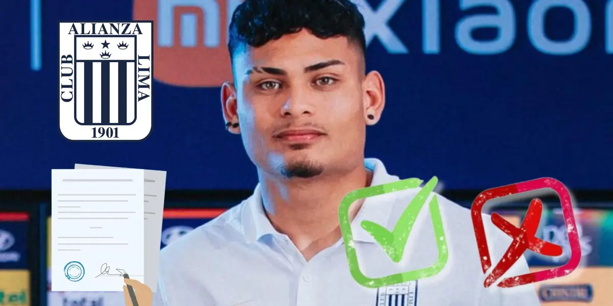 Jeriel De Santis vistiendo la camiseta de Alianza Lima