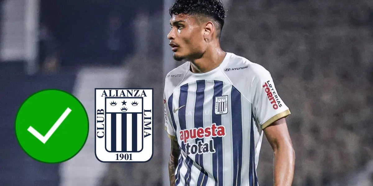 Jeriel De Santis vistiendo la camiseta de Alianza Lima