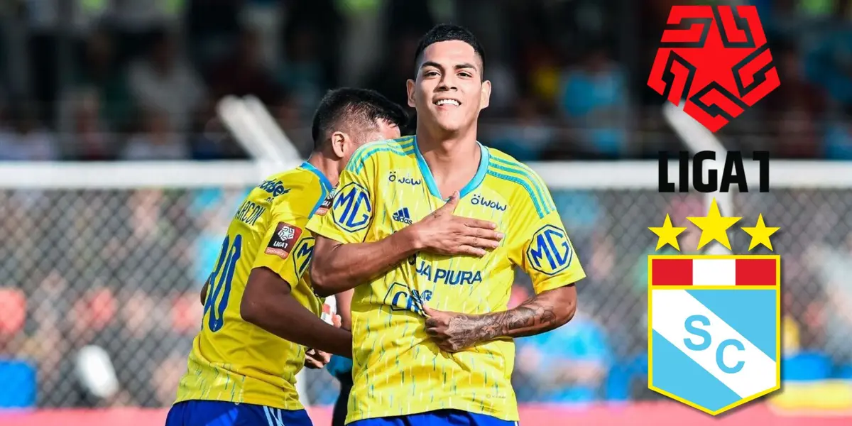 Joao Grimaldo tocando el escudo de Sporting Cristal