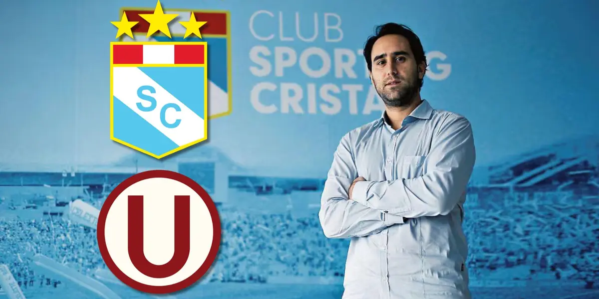 Joel Raffo posando en las instalaciones del Club Sporting Cristal