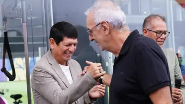 Jorge Fossati - Agustín Lozano (Foto: Infobae)