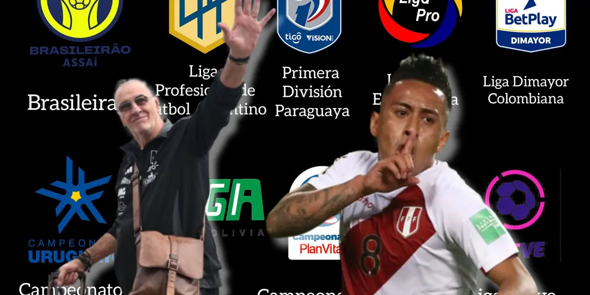 Jorge Fossati, Christian Cueva y de fondo las ligas sudamericanas