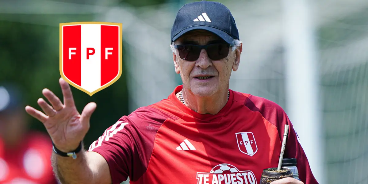 Jorge Fossati con el buzo de la Selección Peruana.