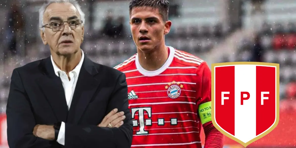 Jorge Fossati con los brazos cruzados, mientras Matteo Pérez camina