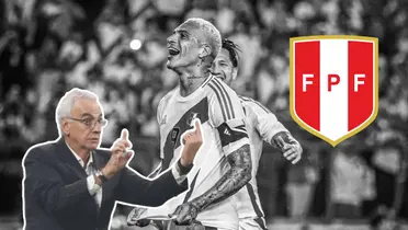 Jorge Fossati dando indicaciones, Paolo Guerrero celebrando gol (Foto: Selección Peruana)