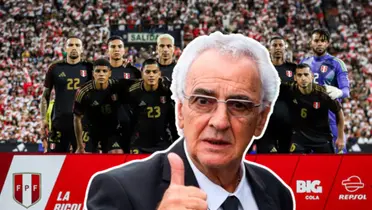 Jorge Fossati dando su aprobación y la Selección Peruana